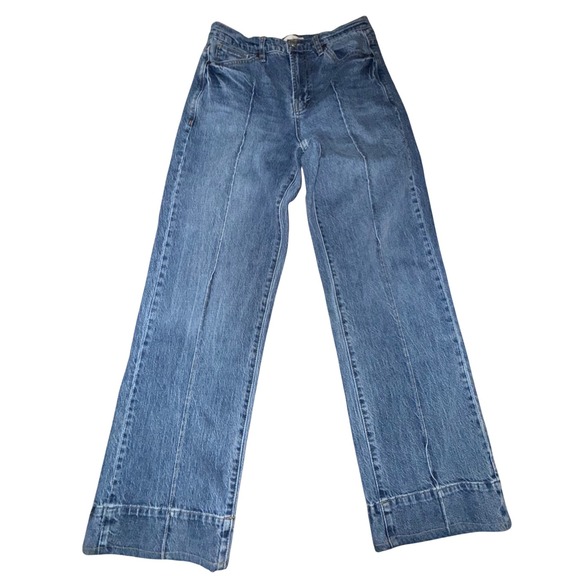 Habitual Denim - Habitual Blue Wide Leg High Rise Seam Front Denim Jeans Size 2/26